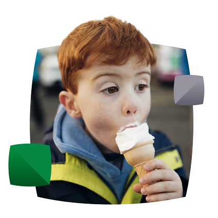 Child eating ice cream