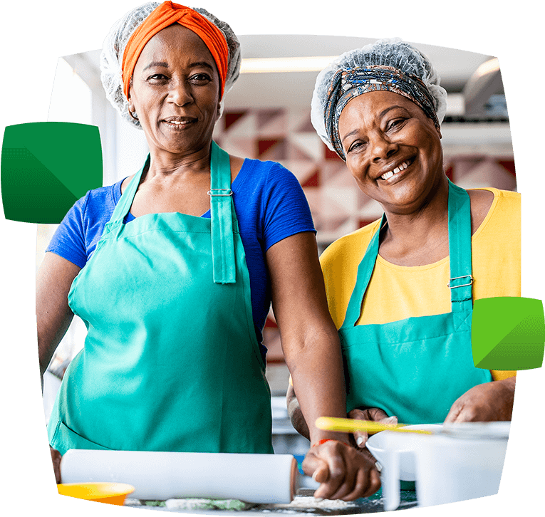 two women in kitchen