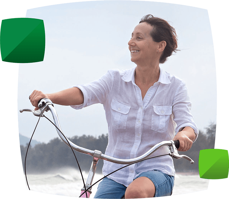 Woman on bicycle
