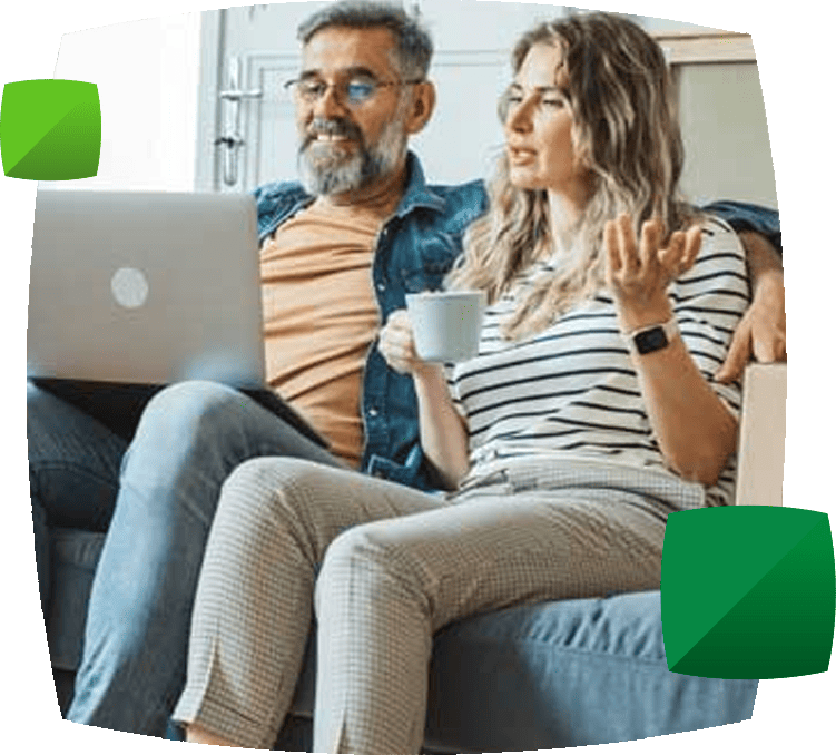 Couple on laptop